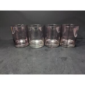 Libbey Pink Ombre Old Fashioned‎ Glasses, Set of 4, Vintage Barware, Blush Pink